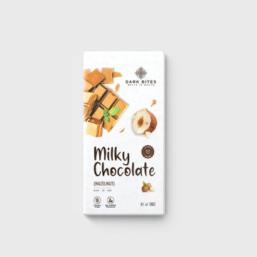 Dark Bites Milky Chocolate Hazelnut Bar | Bean-to-Bar, Gluten-Free, No Added Sugar